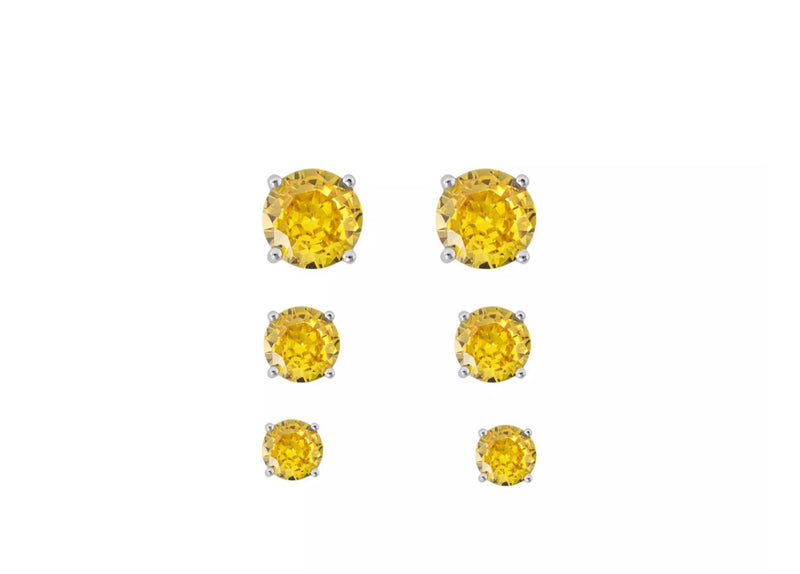 Trio Redondo caixa alta citrino