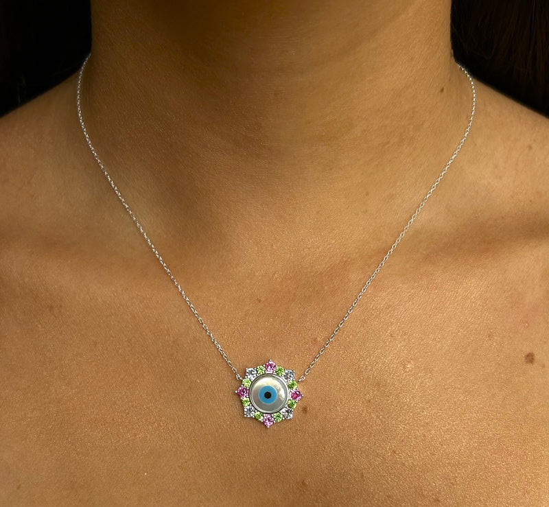 Colar Olho Grego prata 925