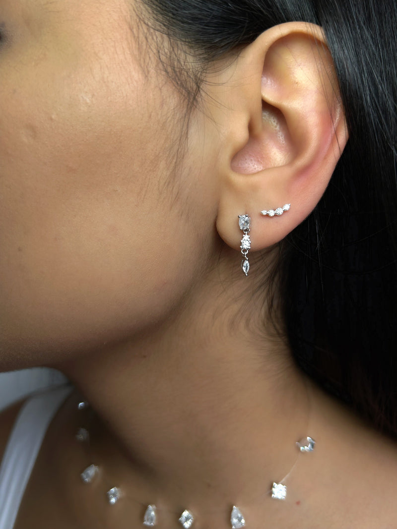 Brinco mini ear curff prata 925