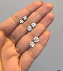 Conjunto 4 brincos ponto de luz prata 925