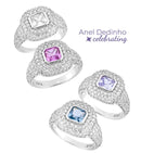 Anel Prata Dedinho Celebrating Lavanda