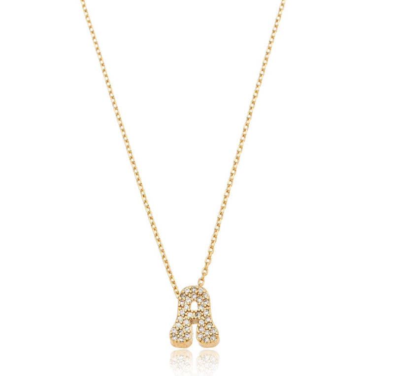 Colar de letra cravejado