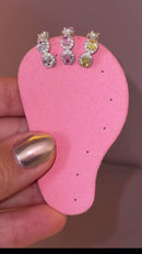 Piercing Fake citrino prata 925